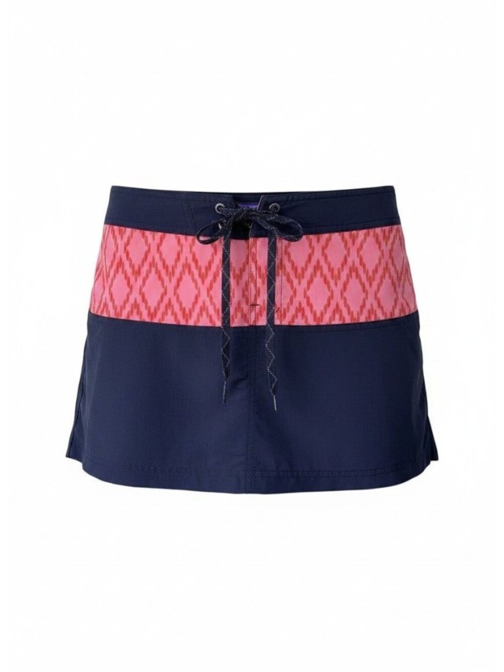 Patagonia Board Skirtie 8 Short Nylon Skirt Blue Pink Low Rise Micro Mini